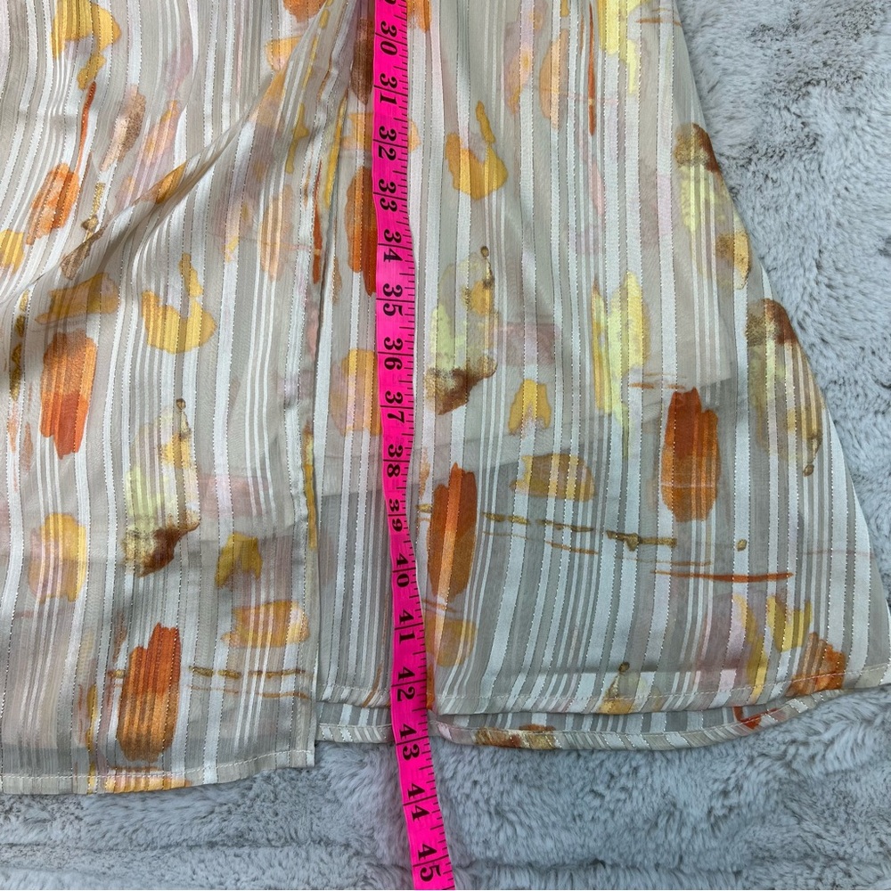 Saint Tropez Elegant Orange Gold Patterned Wrap Dress Size Small New with Tag - Picture 9 of 14